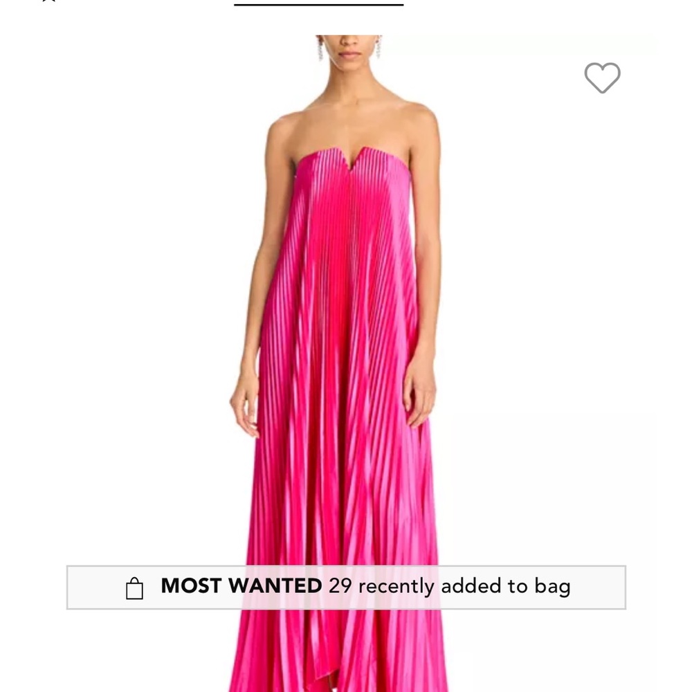 Elegant Pink Strapless Maxi Dress